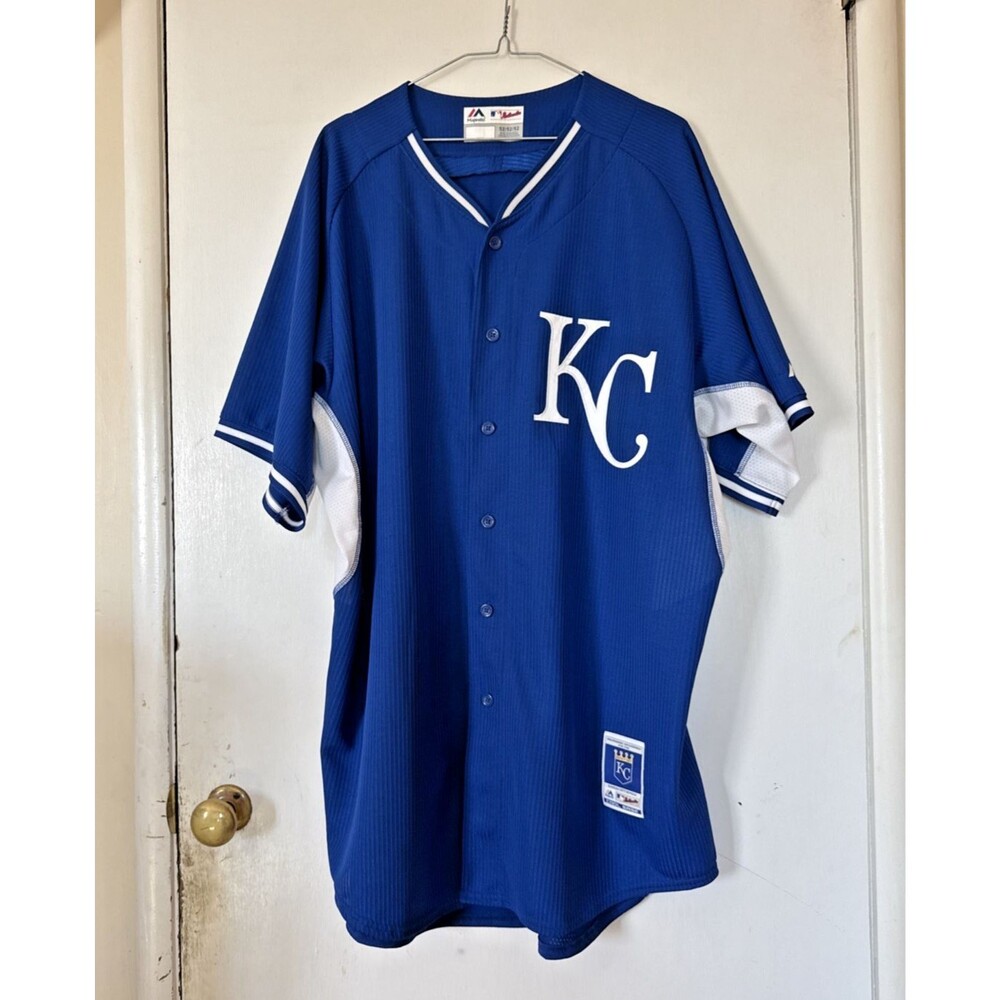 Kansas City Royals Authentic Majestic MLB Men’s Blue Jersey Men's Size 52